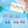KISSITTY 3Pcs Resin Earring Mold Set Alphabet Number Silicone Molds