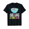 Just a Boy Who Loves Cereals Breakfast Cornflakes Cereal T-Shirt