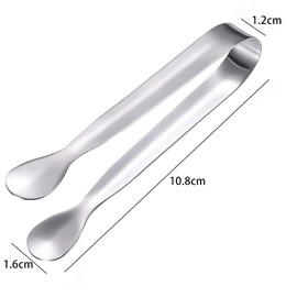 6 Pcs Stainless Steel Mini Serving Tongs Multi-Purpose Small Tongs Ice Sugar Tongs Kitchen Gadgets Tongs for Tea Party, Cafe, Kitchen, Bar, Barbecue, Buffet