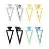 REELMAR 4 Pairs Triangle Earrings for Women Geometric Ear Jacket