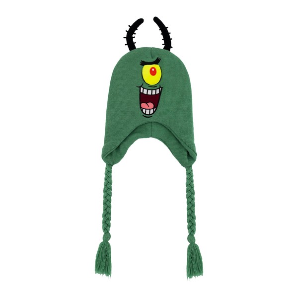 Spongebob Squarepants Beanie Hat, Plankton Peruvian Winter Knit Cap with