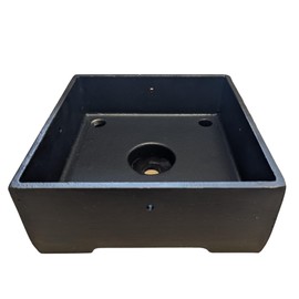 Full 6x6 (ID 6”) Post Anchor Heavy Duty Cast Aluminum Structural – Ornamental-Matte Black Powder Coat Finish-FITS Rough Cut Timber