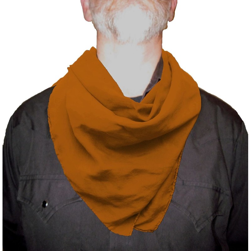 Wyoming Traders Solid Silk Wild Rag Scarf - Bronze Copper