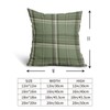 Sage Green Spring Plaid Pillow Covers 16x16 Set of 2