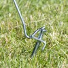 com-four® 1 x Stainless Steel Peg Puller - Hook Puller
