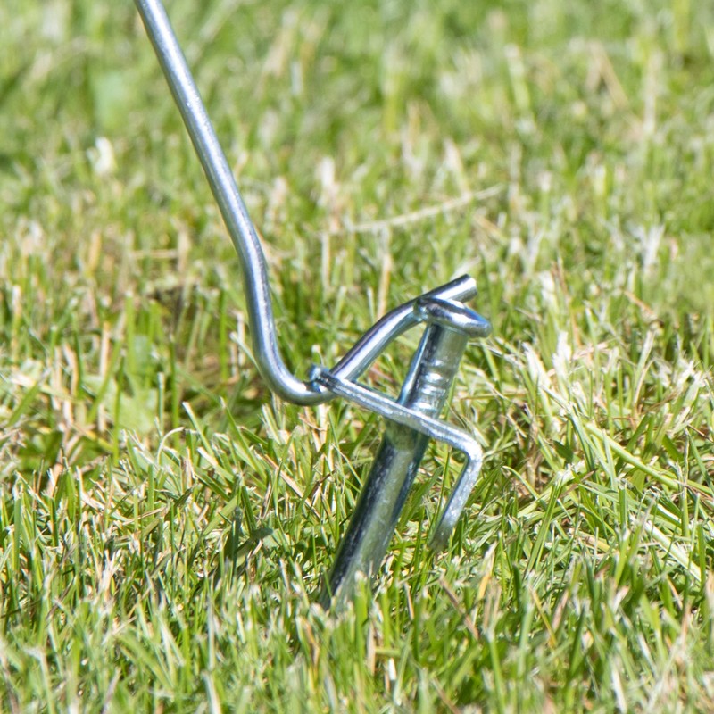 com-four® 1 x Stainless Steel Peg Puller - Hook Puller