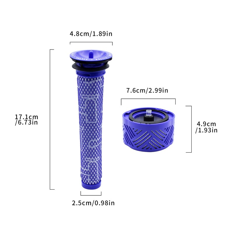 KENSHIRE Vacuum V6 post filter compatible with Dyson V6 HEPA