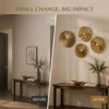 4 Pcs Luxury Gold Round Metal Wall Art, Modern Metal