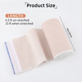 36Pcs 4 Inch Elastic Bandage Wrap with Self Closure on Both Ends, Athletic Stretchable Bandage Wrap, Compression Wrap Bandage for Legs, Knees, Ankles, Wrists, Elbows, Shoulders