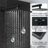 SR SUN RISE Matte Black Shower Faucet System Set 8"