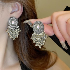 Indian Chandelier Earrings for Women Boho Jhumkas Chandelier Earrings Indian Jewelry Gifts for Jhumka Festival Holiday Christmas