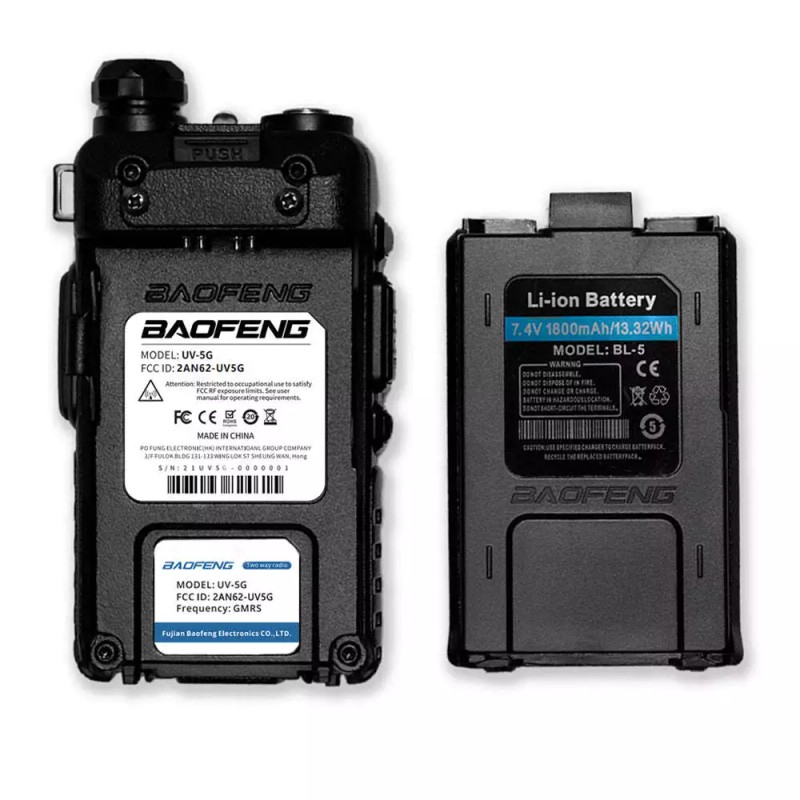Baofeng UV-5X / UV-5G [1 Pair] GMRS Radio | 5W