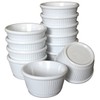 Chabrias Pack of 24 Fluted Traditional Ramekins Condiment Pots, Sauce