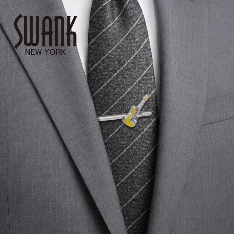 SWANK イエロー エレキギター ネクタイピン タイピン タイバー T0076