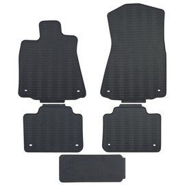 Custom-fit for 2013-2020 Lexus GS 300, GS 350/GS 460, GS 450h, GS 430 Premium All-Weather Rubber Floor Mats and Liners Front and 2nd Row Heavy Duty Set (Black)