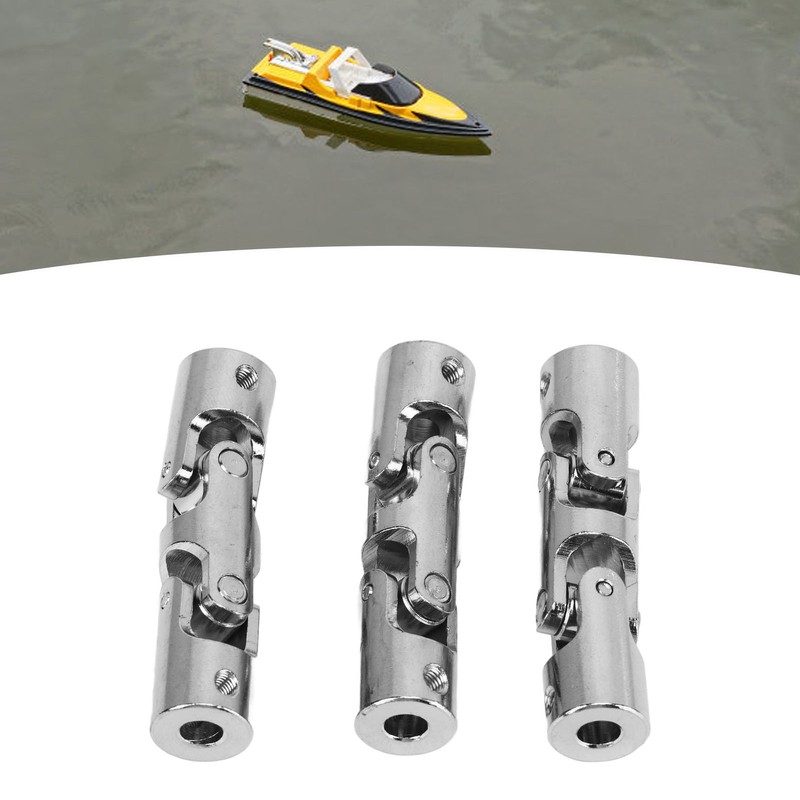 3Pcs 5mm to 5mm Inner Dia Rotatable Universal Steering Shaft
