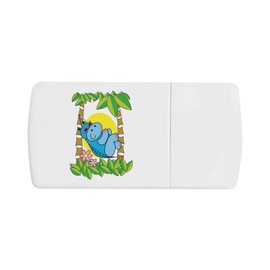 'Sleeping Hippopotamus' Pill Box with Tablet Splitter (PI00032610)