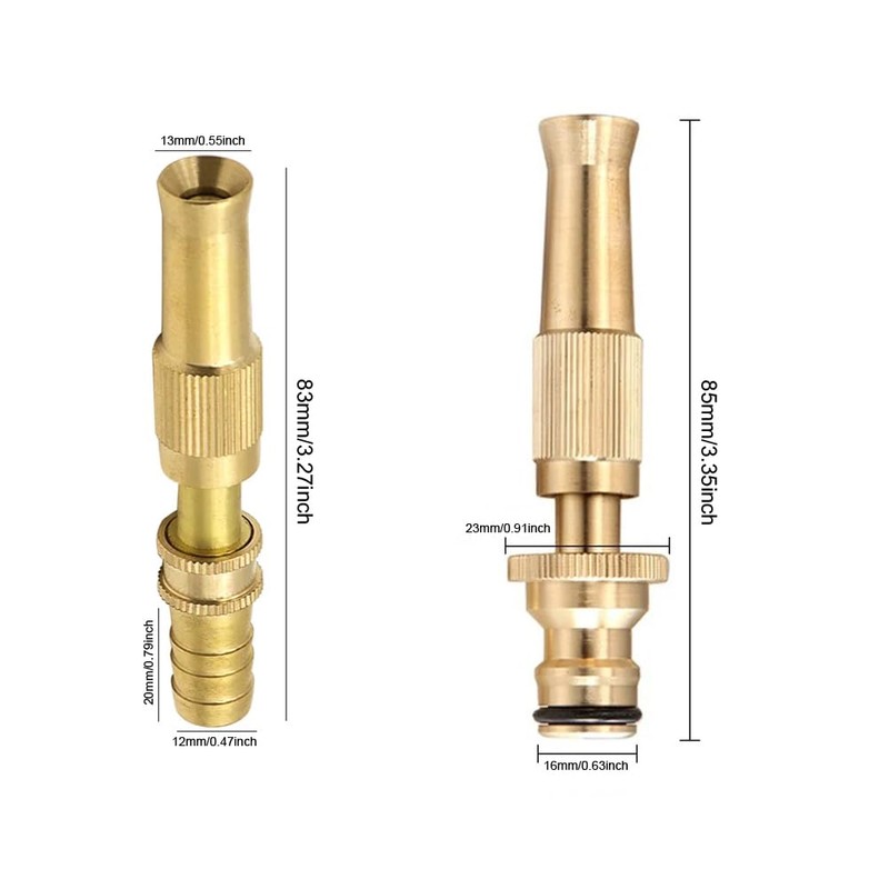 RecDec 2 Pack High Pressure Hose Nozzle with Quick Connect