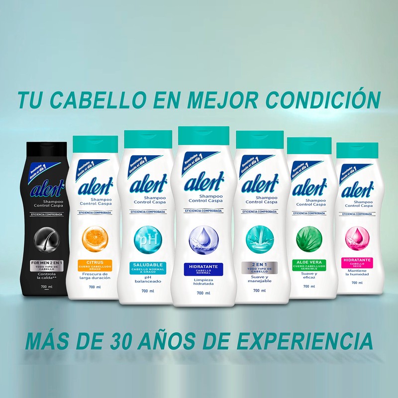 Alert Shampoo Saludable Cabello Normal a Graso 700 ml