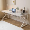OSCHF Extra Long Desk with Bookshelf - 63" Double Long