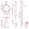 Happybuy 3.3 Boro Lab Distillation Kit, 1000ml Essential Oil Distillation