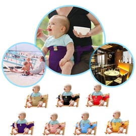 Lychee Baby Dining Chair Safety Seats with Straps, Toddler High Chair Harness Belt, Portable Feeding Booster Seat Strap for Travel/Home/Restaurants/Shopping (Black)