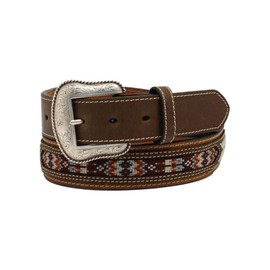 Nocona Western Belt Mens Southwest Inlay Concho 40 Brown N210003502