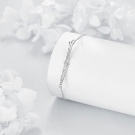 YFN Clarinet Bracelet Sterling Silver Music Jewelry Clarinet Gifts for Women Men Clarinet Lover