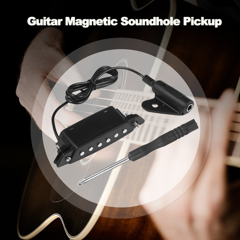 Acoustic Guitar Magnetic Pickup Passive Magnetic Soundhole Coil Pick-up 6.35mm