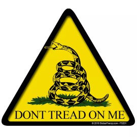 StickerSector REFLECTIVE Dont Tread on Me "Triangle" Clean Sticker FS201-REF