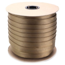 Rock-N-Rescue 1-Inch Nylon Tubular Spool - Professional Safety, Firefighter, Rescue, Climbing, & Work Gear, 300 Feet, Coyote