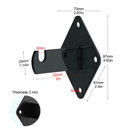 NAYDMHN 16 Pack Gridwall Mount Brackets Black Grid Wall Hangers Wall Mount Brackets for Grid or Slatgrid Panels, Clothing Store Cloakroom Retail Display Garage Organization
