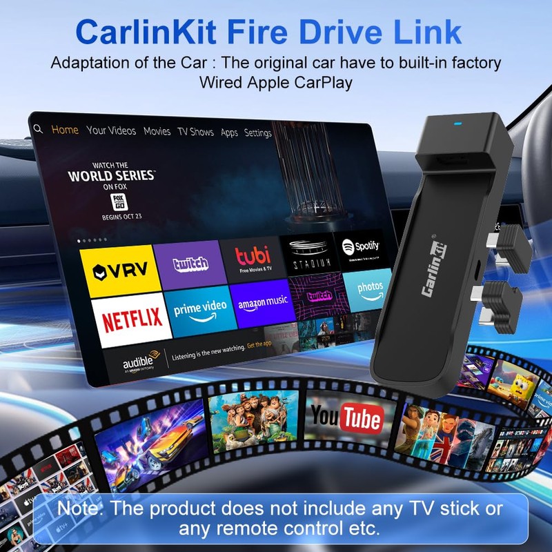 CarlinKit FireDrive Link - HDMI Adapter for Wired CarPlay, Use