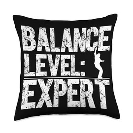 Outdoor Slacklining Balance Acrobatics Sports Slackline Throw Pillow