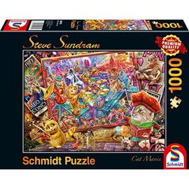 Schmidt Spiele 59979 Steve Subdram Cat Mania 1000 Piece Jigsaw Puzzle