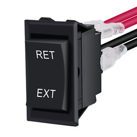 APIELE Momentary Switch Polarity Reverse 4 Pin (ON) Off (ON) RV Power Jack DPDT Rocker Switch,20A 12VDC auto Control Reset Toggle with Pre-Wires
