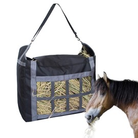 Slow Feed Hay Bag, Horse Hay Feeder with Window, Hangable Hay Bale Bag, Large Capacity Hay Storage Container for Donkey/Goat/Sheep/Cattle Feed