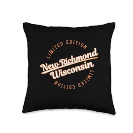 Retro Athletic New Richmond WI Apparel Throw Pillow