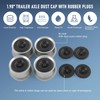 4pcs 1.98" Trailer Axle Dust Cap Cup Grease Cover Hub