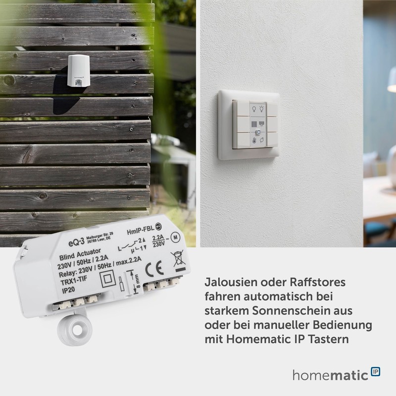 Homematic IP Blind Actuator – Flush-Mounted, White