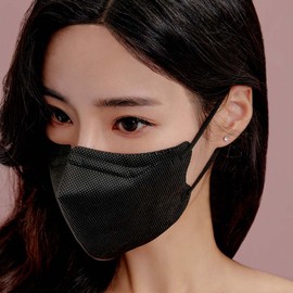 Nuinua KF Filter Duckbill Type Eyethera One Kill Sterilization Mask True Black (Medium/Large) 10 Sheets