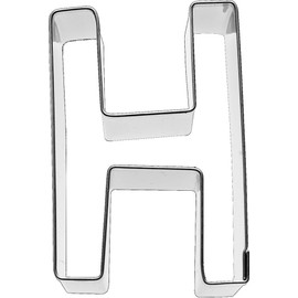 Birkmann 1010711210 Letter H Cookie Cutter, 6 cm, 5 x 3 x 2 cm Plastic Grey