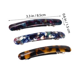 FOMIYES Clip De Pelo De Ácido Acético De 3 Uds Clip En Forma De Barra Decoración Francesa Broches De Pelo A Presión Tocados Para Soportes De Cola De Caballo Clip De Soporte