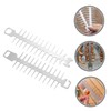 Outanaya 2pcs Portable Stainless Steel BBQ Skewers for Outdoor Grilling