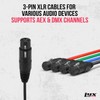 LyxPro XLR Audio and Lighting Snake 4 Channel 3 Pin