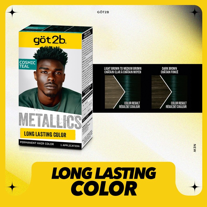 Schwarzkopf Got2b Metallics Permanent Hair Color, M75 Cosmic Teal
