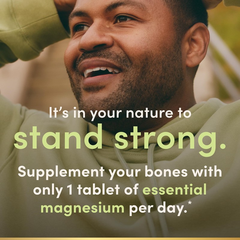 Nature's Bounty Magnesium Supplements 500mg Tablets, Support Bone & Muscle