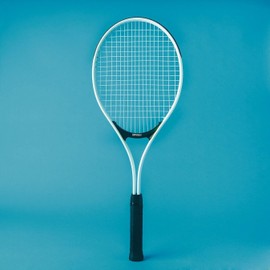 S&S Worldwide Aluminum Tennis Racket. Mid-Sized 90 Square Inch Head. Modern I-Beam Aluminum Cross Section Design for Added Stiffness and Power. Adult Size, 27" L with 4-3/8" Grip.