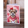 Caroline's Treasures DAC5293GCA7P Border Terrier My Valentine Greeting Cards Pack