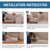 H.VERSAILTEX 4 Piece Stretch Sofa Covers for 3 Cushion Couch